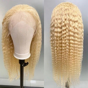 Silkswan Hair 613 Blonde Lace Front Human Hair Wigs Brazilian Virgin Deep Wave Wigs