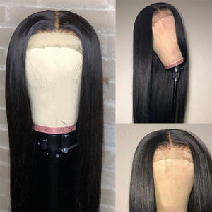 Silkswan Hair Brazilian Straight Pre Plucked 4x4 Lace Closure Wig Virgin Human Hair