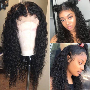 Silkswan Hair Water Wave Lace Wigs 100% Human Remy Hair 13x4 Lace Front Wigs with Baby Hair