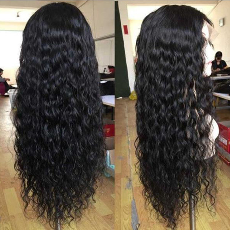 Silkswan Hair Water Wave Lace Wigs 100% Human Remy Hair 13x4 Lace Front Wigs with Baby Hair