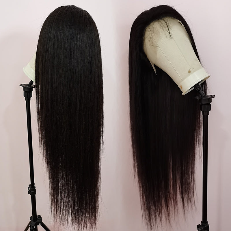 Silkswan Hair Straight 13x4 Lace Front Wigs Brazilian Human Hair 8-40 Inches Pre Pluck Wigs