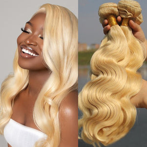 Silkswan Hair Body Wave 613 Blonde Hair Bundle 26 28 30 Inch Virgin Human Hair