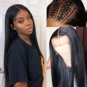 Silkswan Hair Straight Fake Scalp Lace Front Wigs Invisible 13x6 Wigs Human Remy Hair