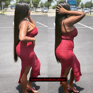 Silkswan Hair Straight 4x4 Lace Wigs Full 13x4 Lace Front Human Hair Wigs 40 Long Inches