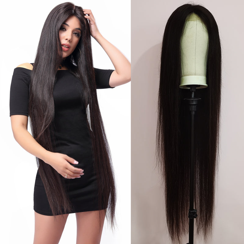 Silkswan Hair Straight 4x4 Lace Wigs Full 13x4 Lace Front Human Hair Wigs 40 Long Inches