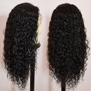 Silkswan Hair Water Wave Lace Wigs 100% Human Remy Hair 13x4 Lace Front Wigs with Baby Hair